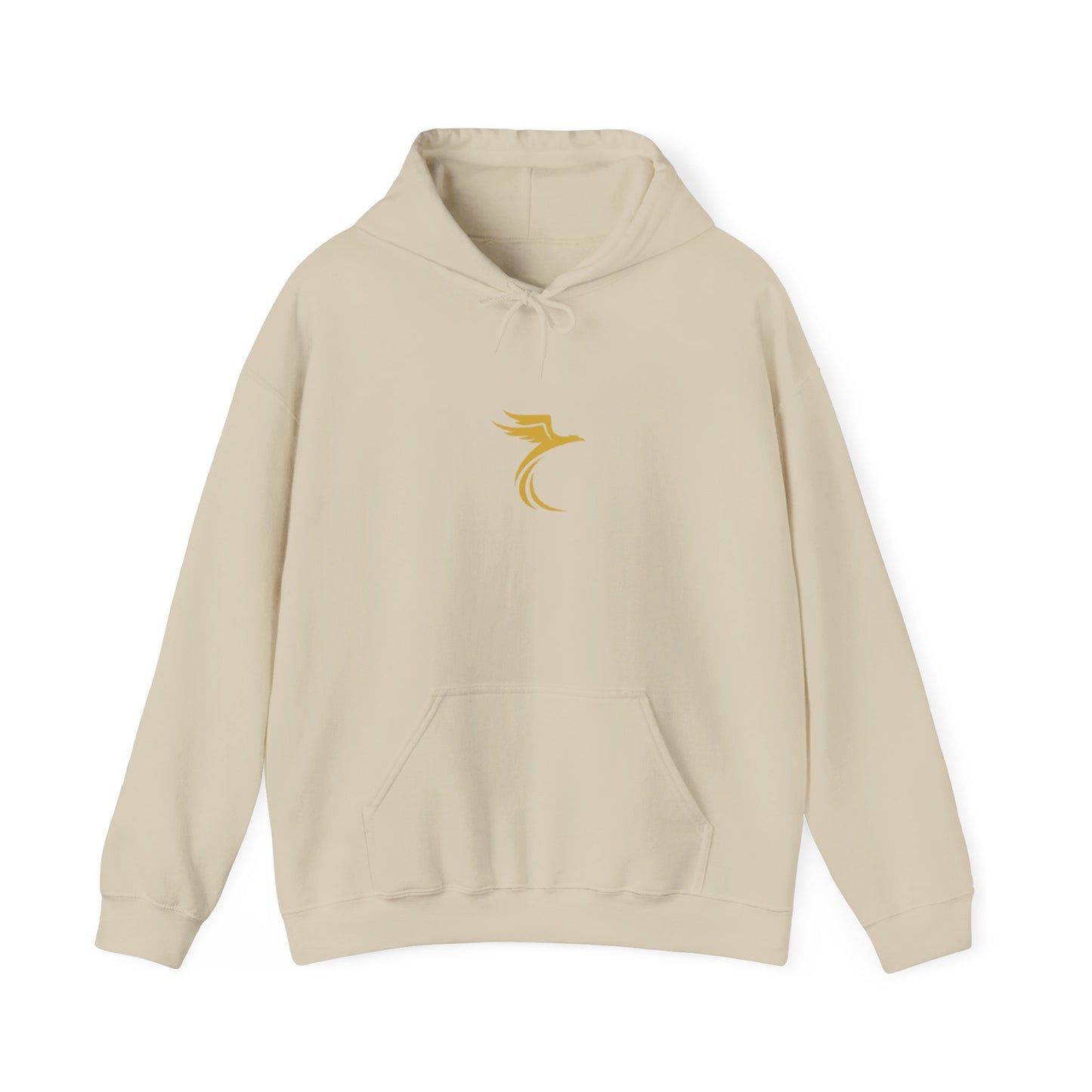 Rise Beyond Limits hoodie | Minimal gold crescent logo sweatshirt