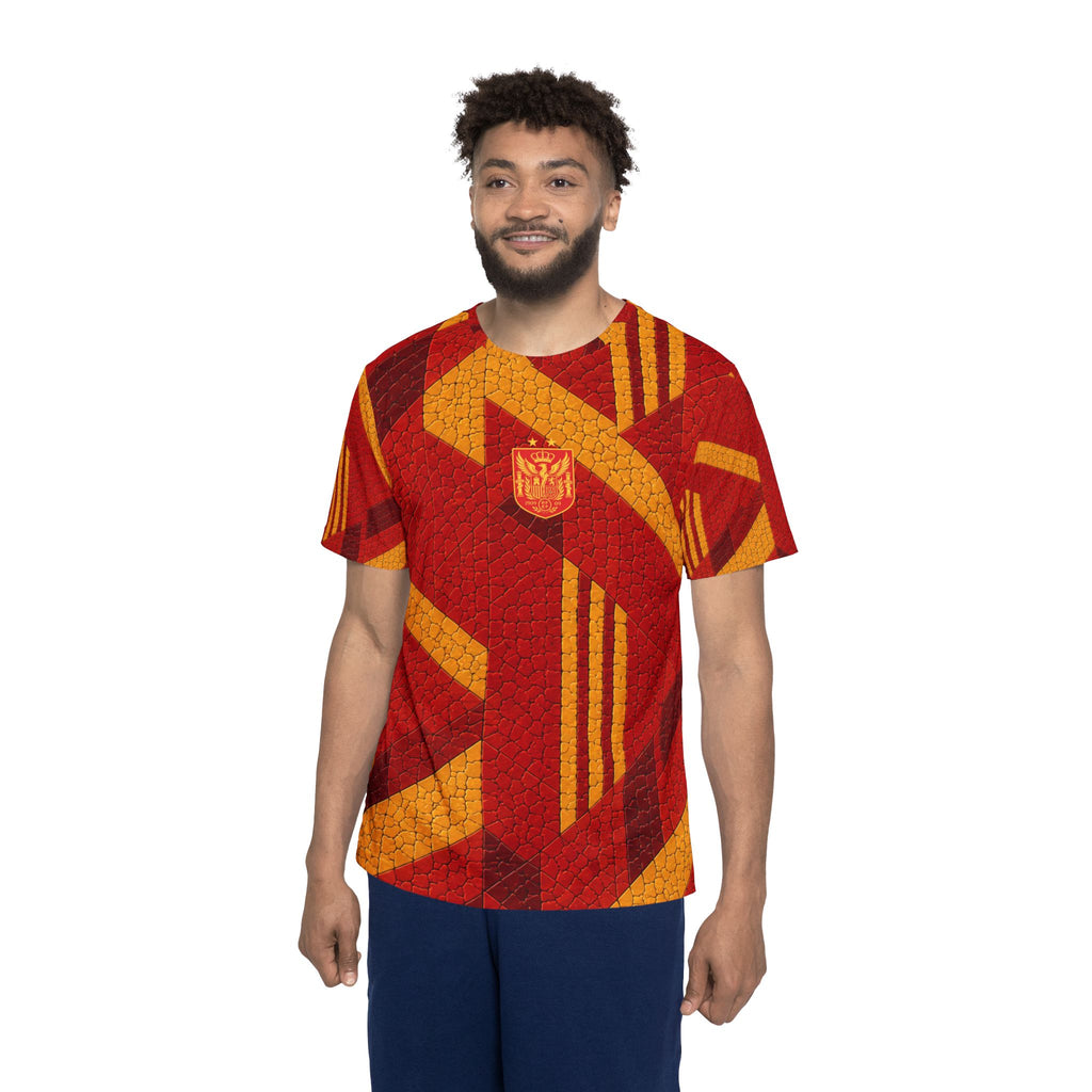 Men's Sports Jersey - Retro Red & Gold 'Champions 26' Athletic Tee