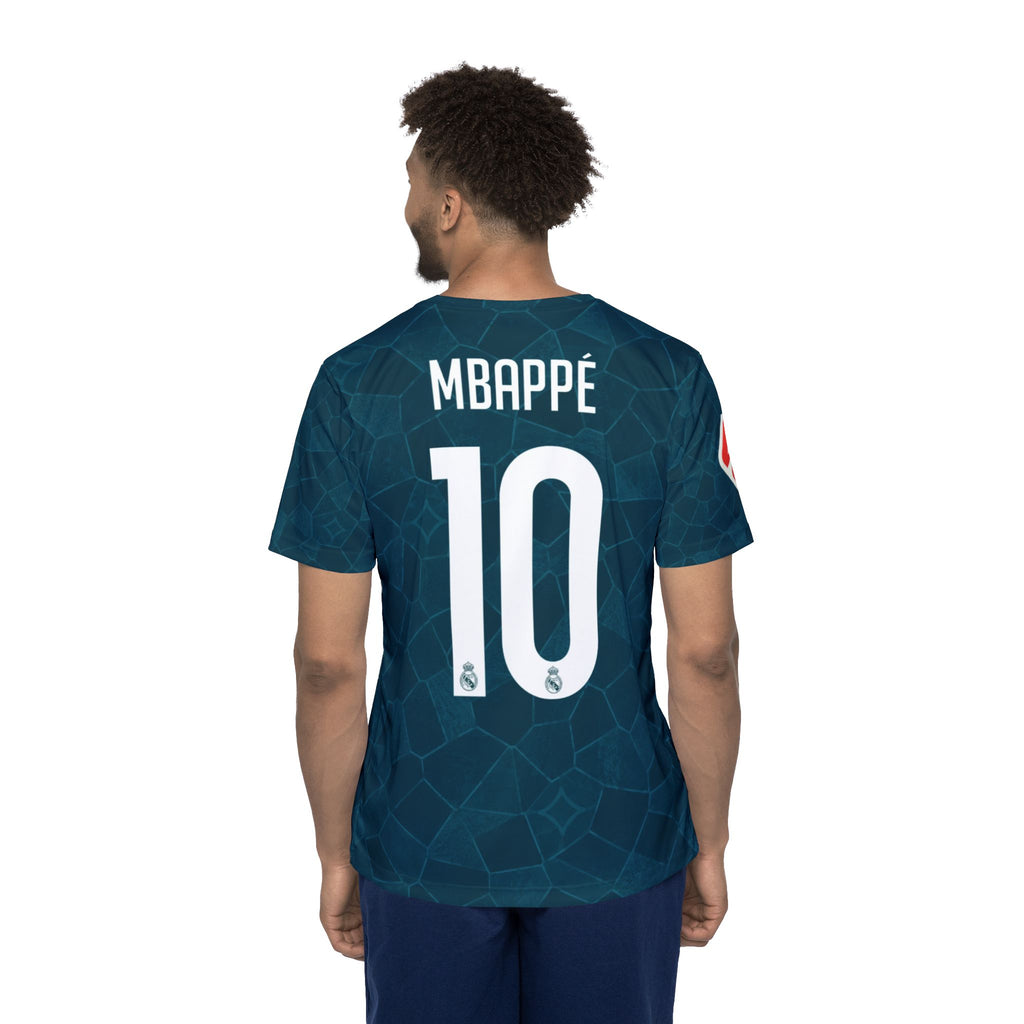 Men's Soccer Jersey – Teal All-Over Print "10 MBAPPÉ" Replica
