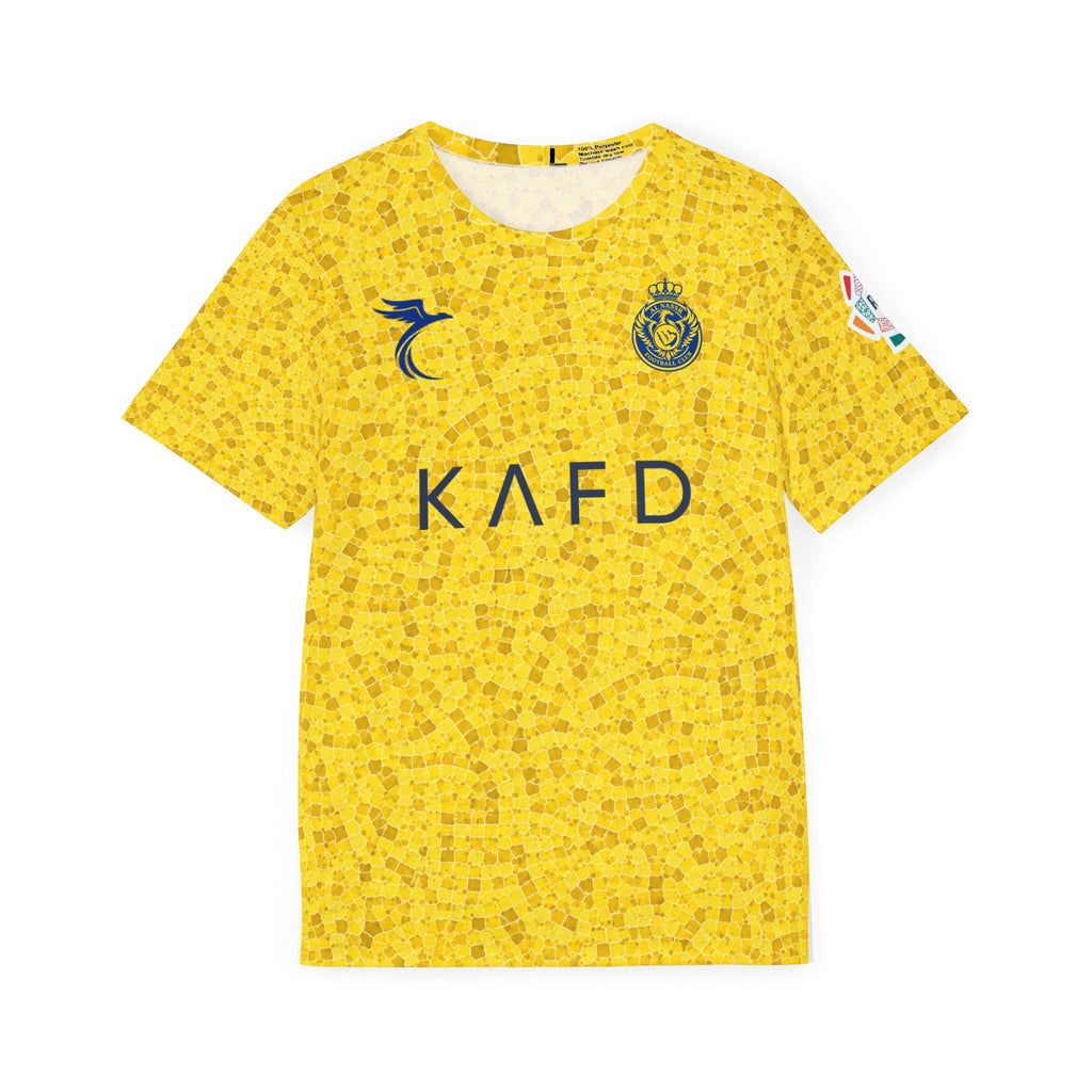 Men's Yellow Ronaldo #7 Soccer Jersey — KAFD All-Over Print
