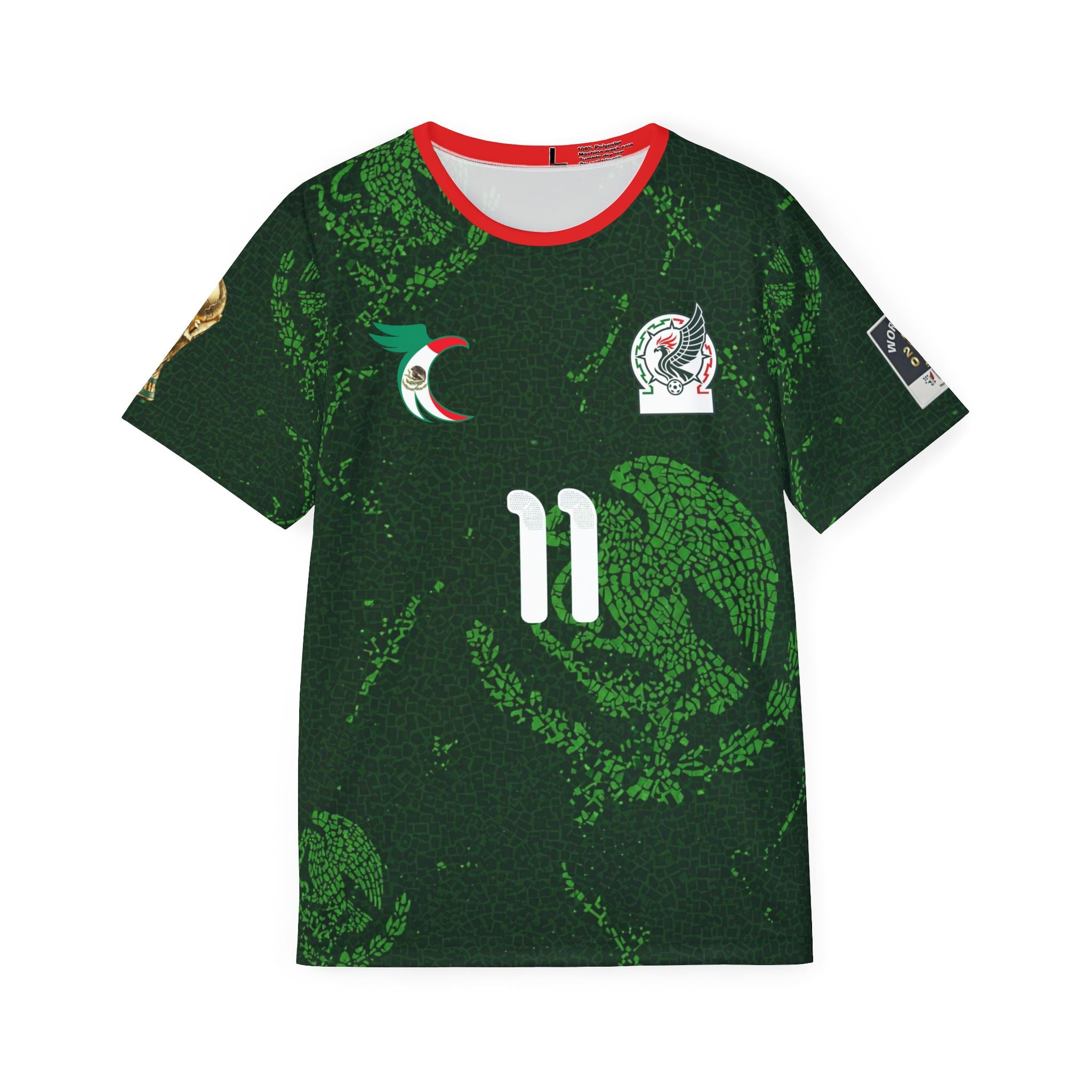 Men's Sports Jersey - Mexico National Team Style, Customizable Player Name & Number