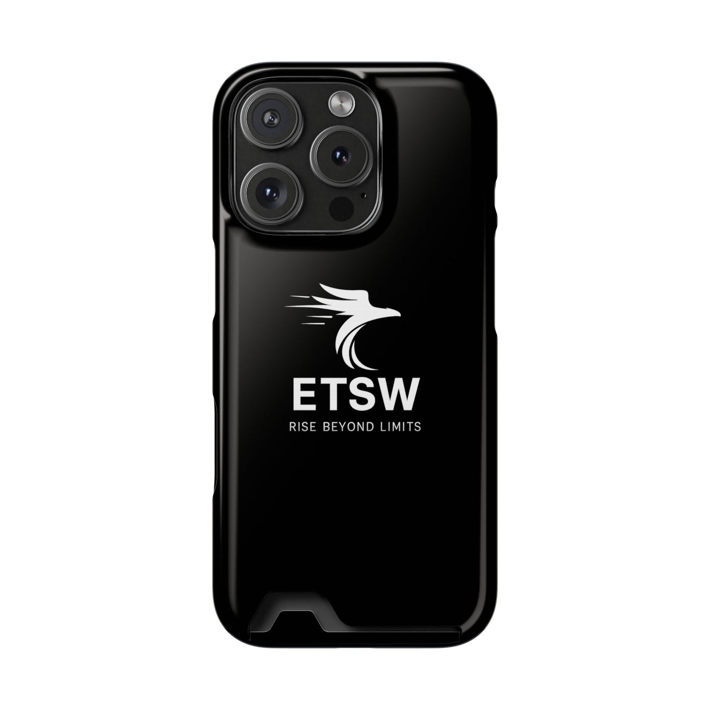 ETSW Logo Phone Case with Card Holder | Slim Protective Wallet Case