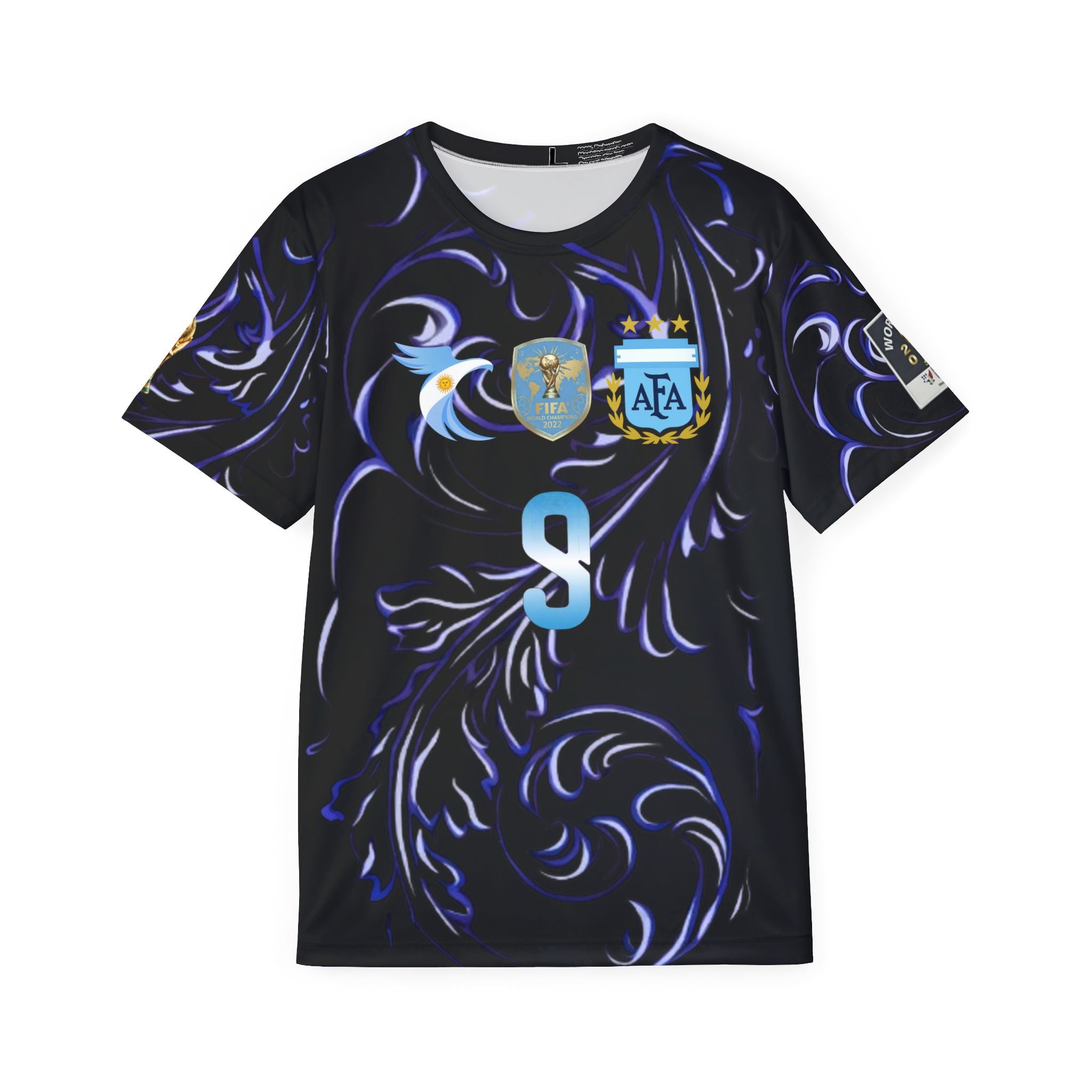 Argentina Floral Soccer Jersey – J. Alvarez #9 All-Over Print