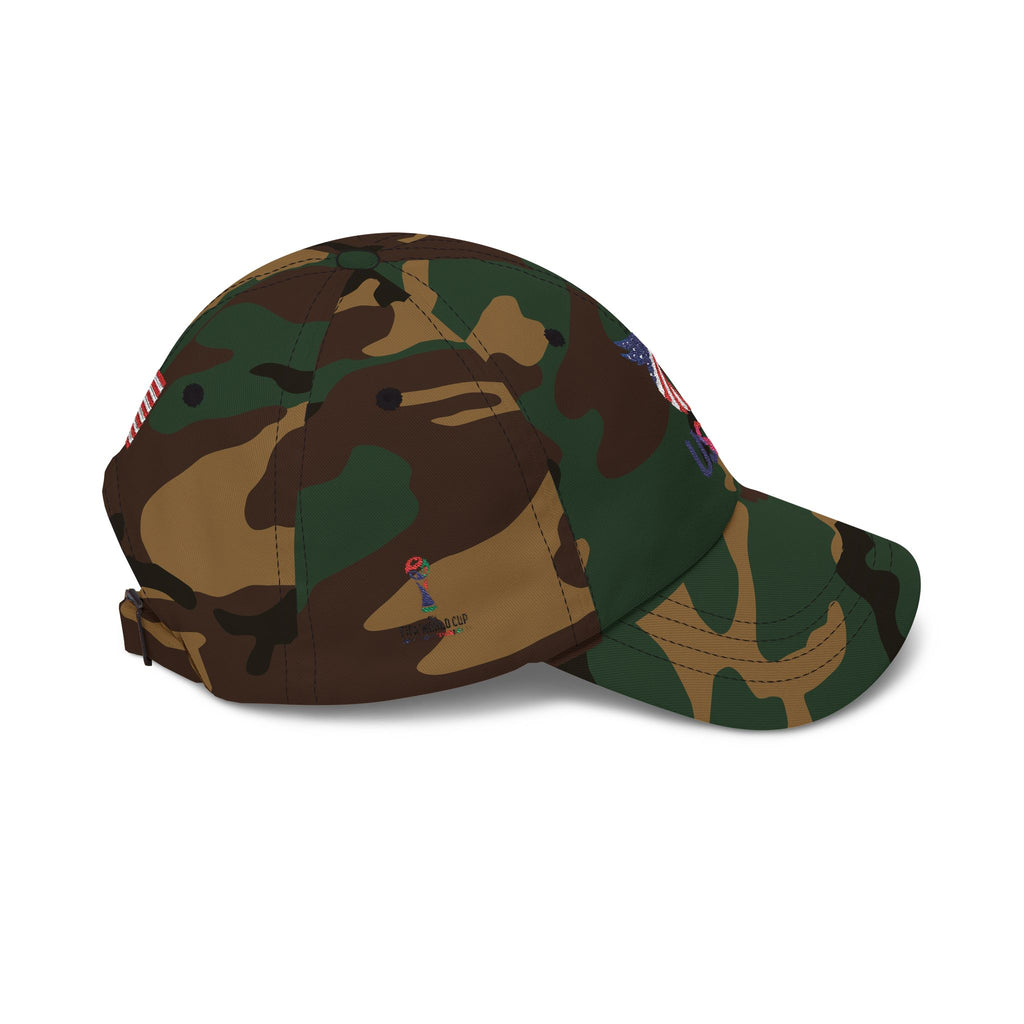 USA Embroidered Dad Cap — American Flag Patriotic Baseball Hat