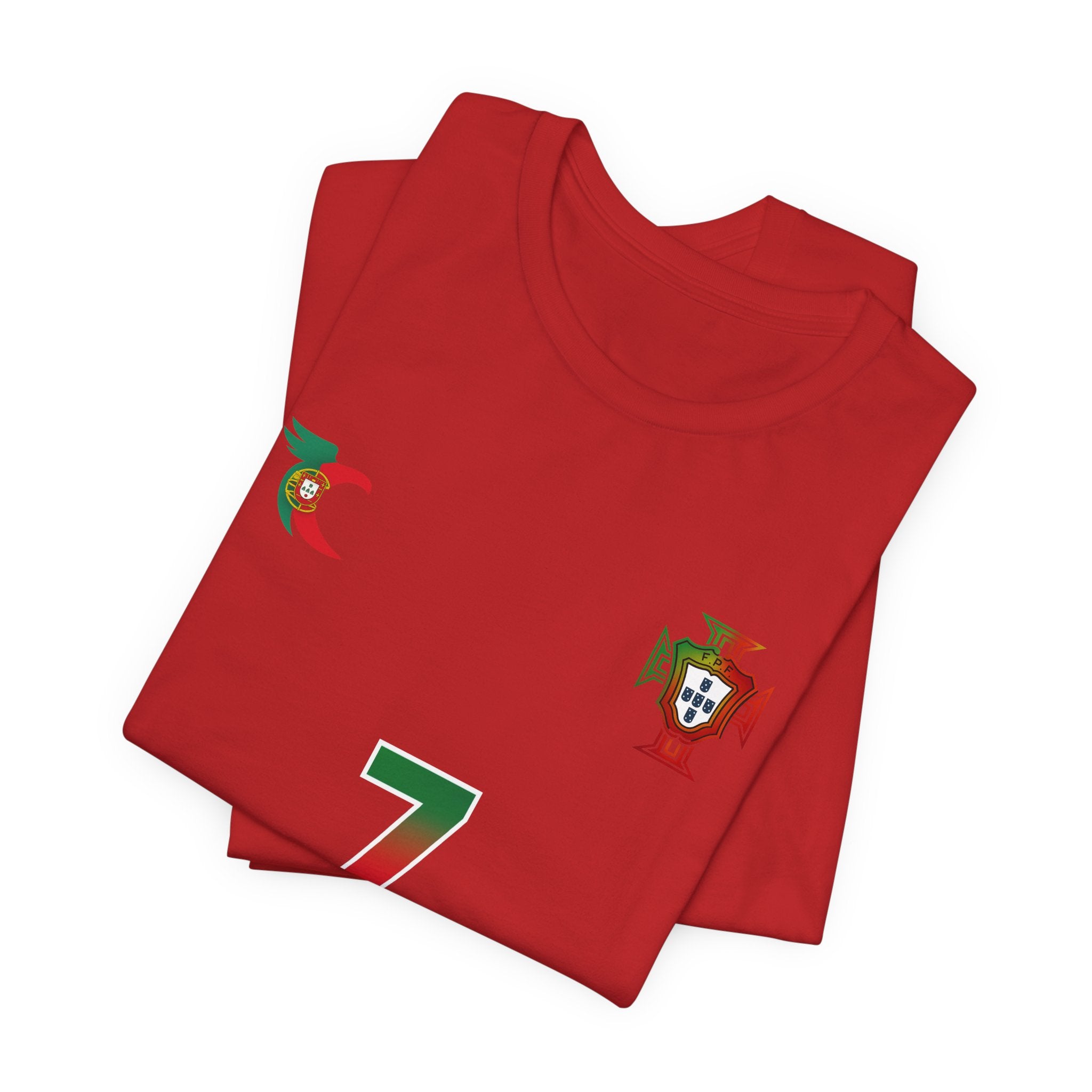 Ronaldo 7 Portugal Jersey Tee | Football Number 7 Soccer Shirt