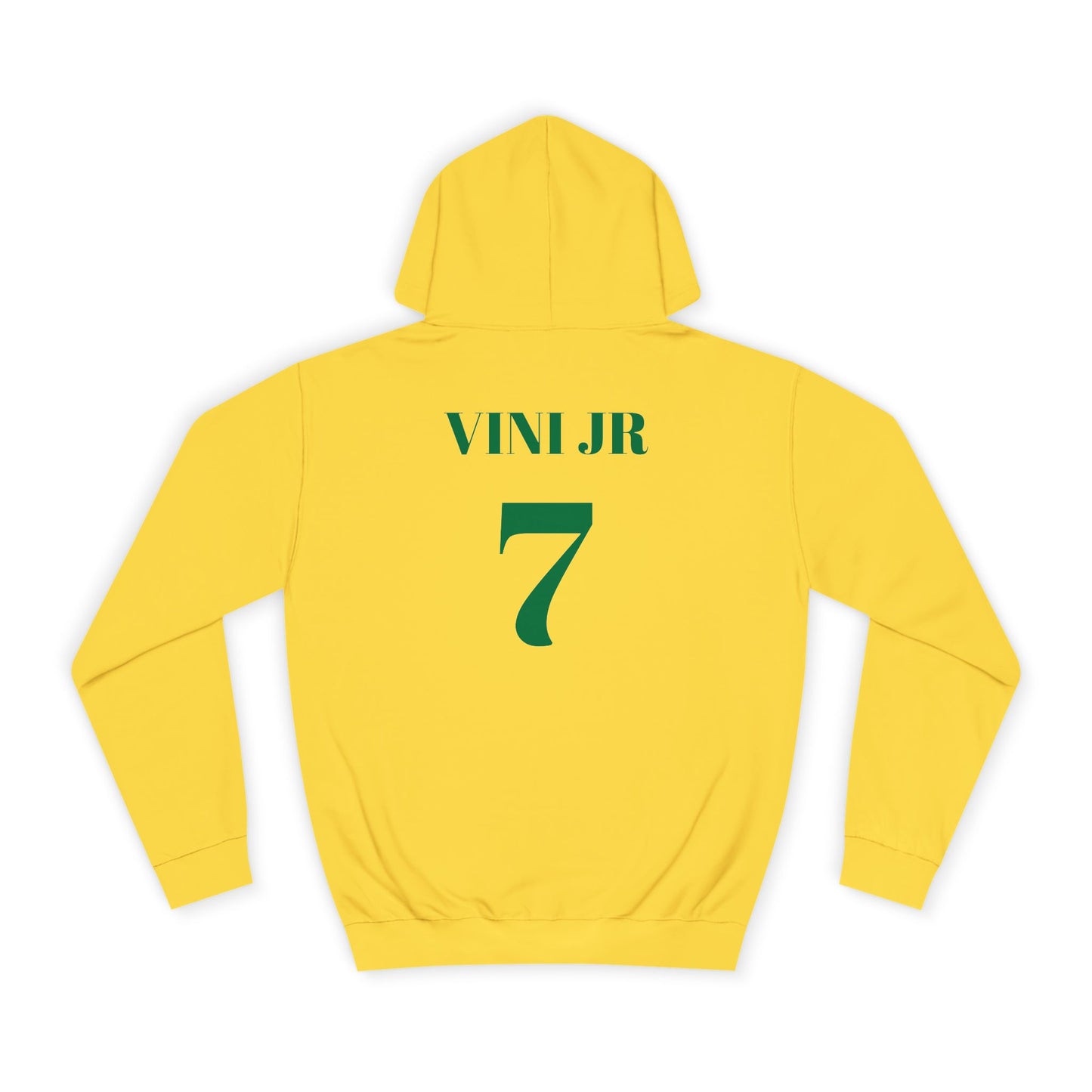 Vini Jr #7 Yellow Brazilian Soccer Fan Unisex Hoodie image 1