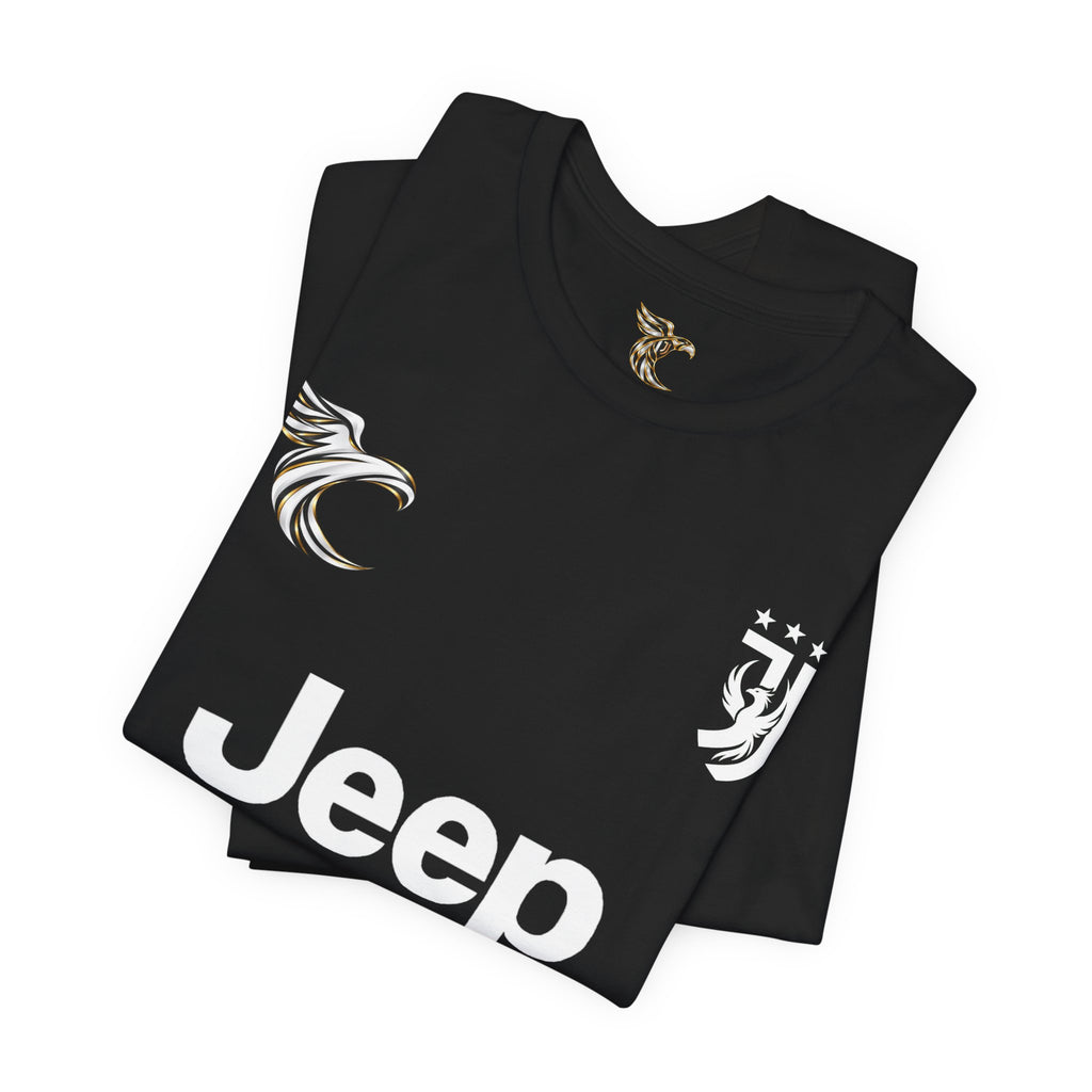 Black Juventus-Inspired Football Jersey T-Shirt