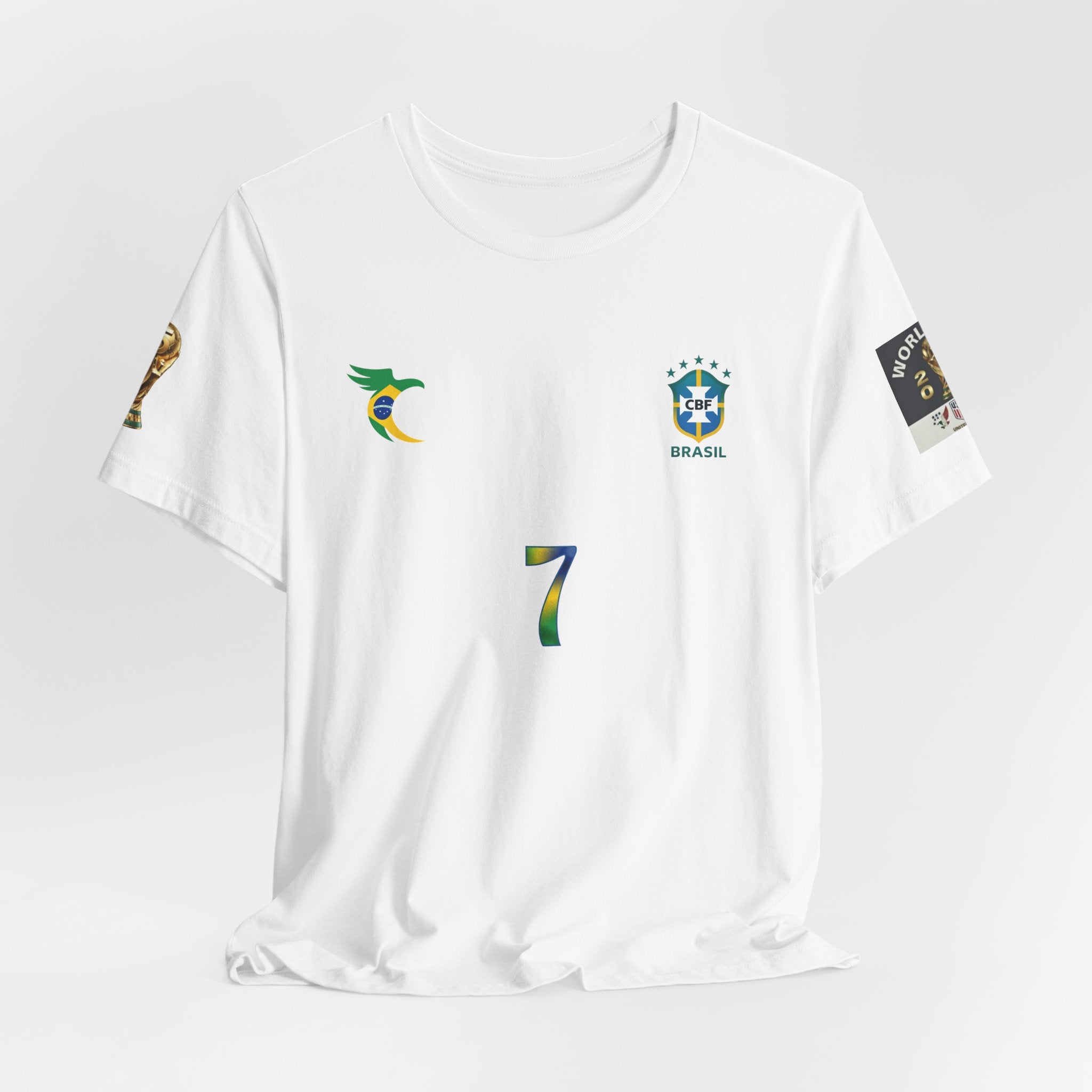 Brazil Soccer Jersey Tee – "VINI JR. 7" Fan Shirt