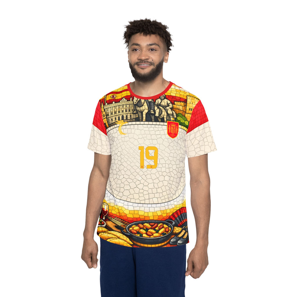 Spanish Mosaic Soccer Jersey - '19' Lamine Yamal Fan Shirt