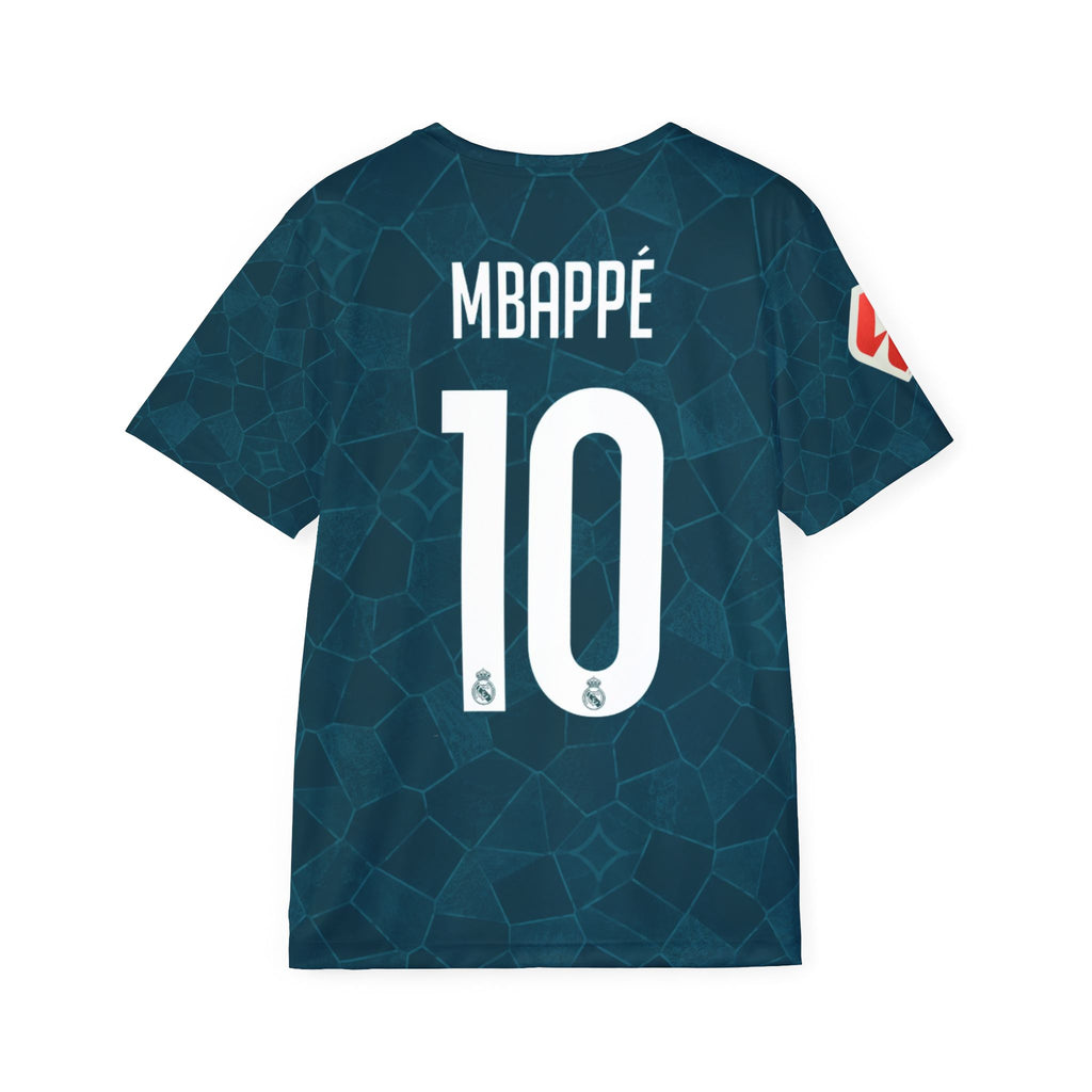 Men's Soccer Jersey – Teal All-Over Print "10 MBAPPÉ" Replica