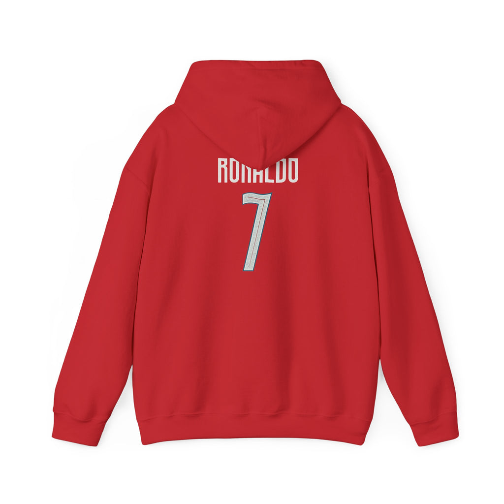Cristiano Ronaldo Portugal #7 Hoodie – Unisex Red Soccer Jersey Sweatshirt