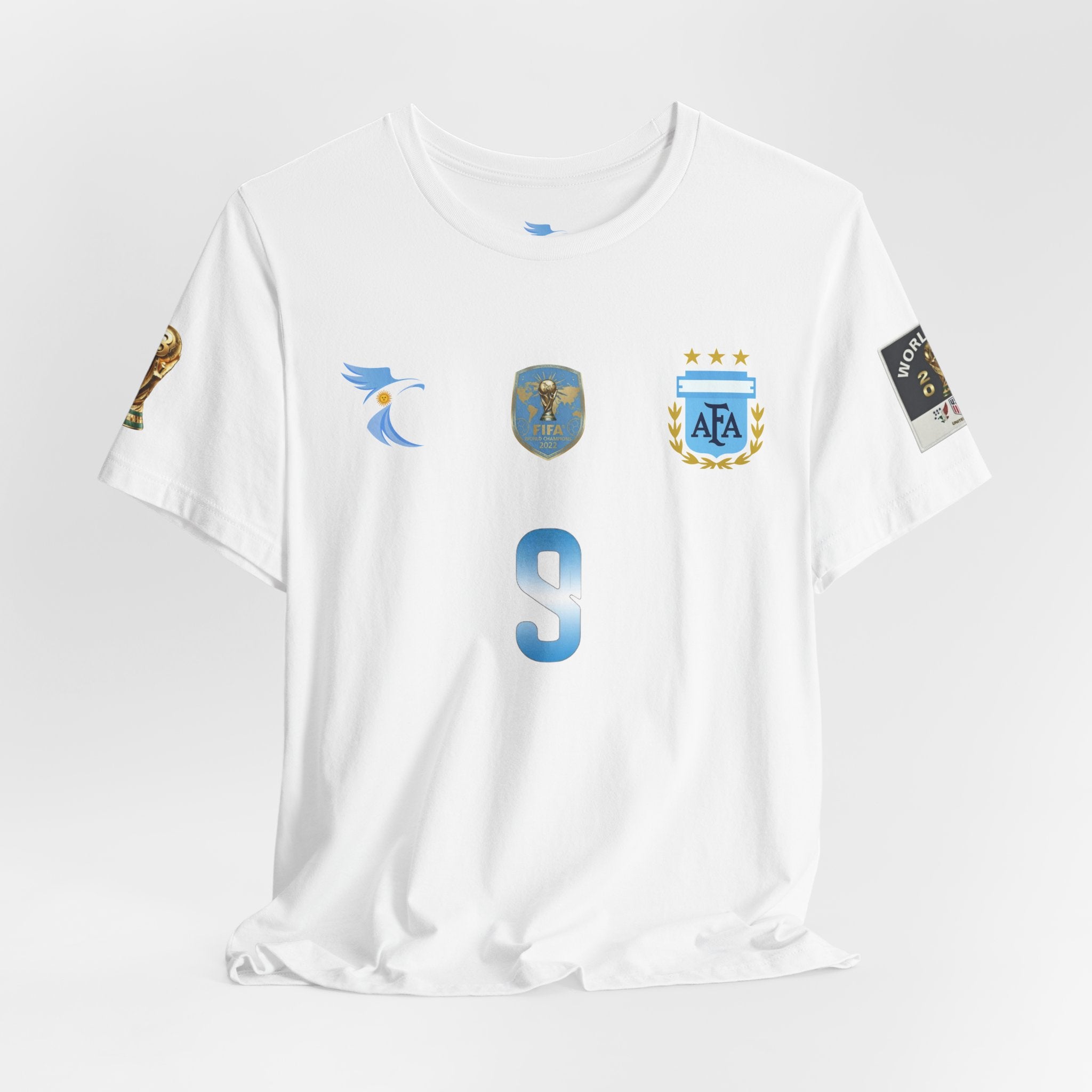 Argentina Alverez #9 Jersey Tee — J. Álvarez #9 Replica Football Shirt