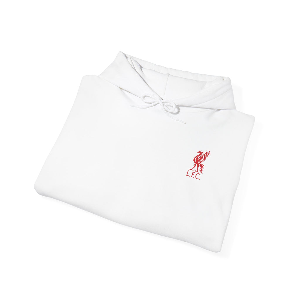 Liverpool-Inspired Hooded Sweatshirt — "10" Back Number with Chest Liver Bird Logo