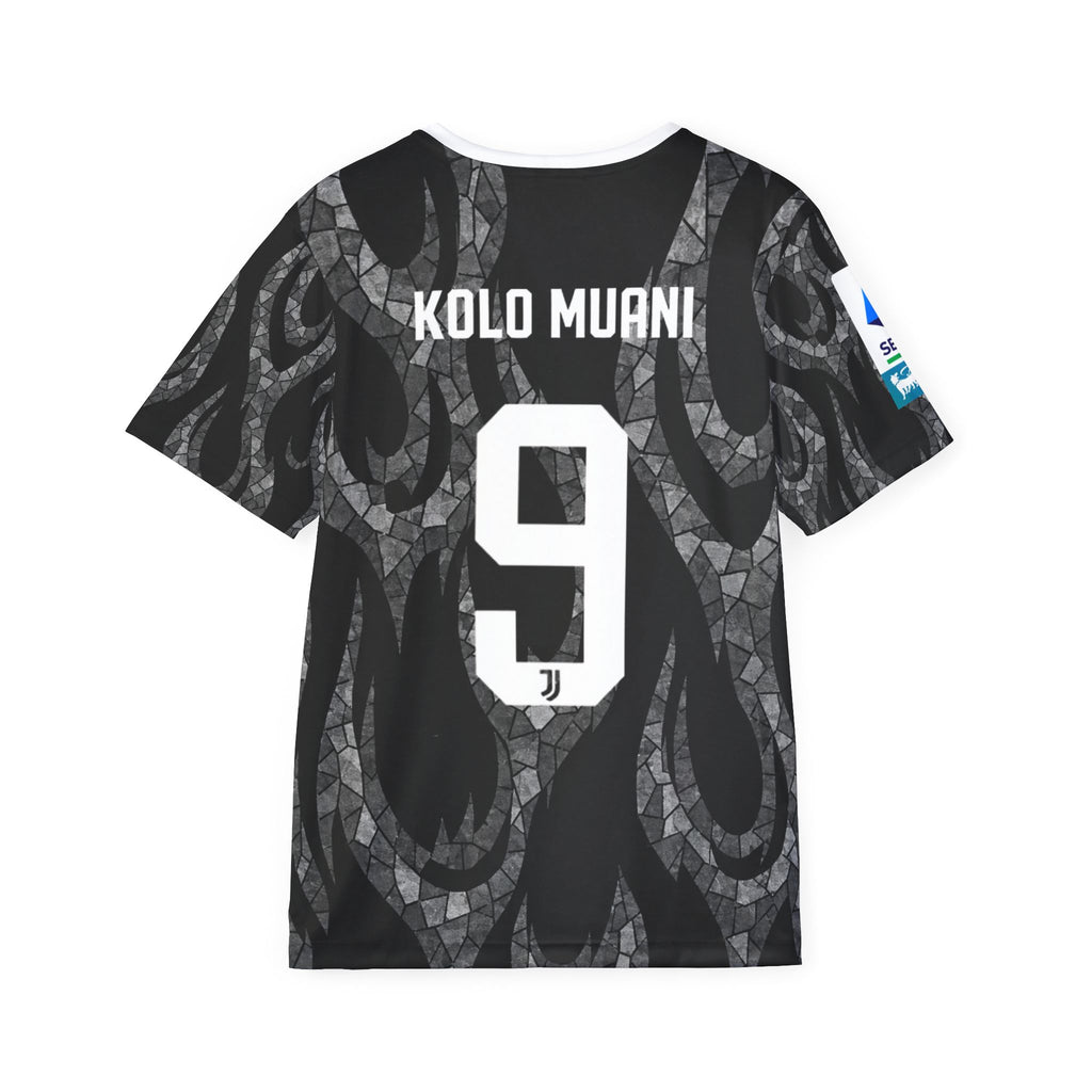Kolo Muani #9 Black Flame Soccer Jersey