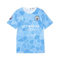 Erling Haaland Soccer Jersey — Light Blue Mosaic Football Shirt (Etihad Style)