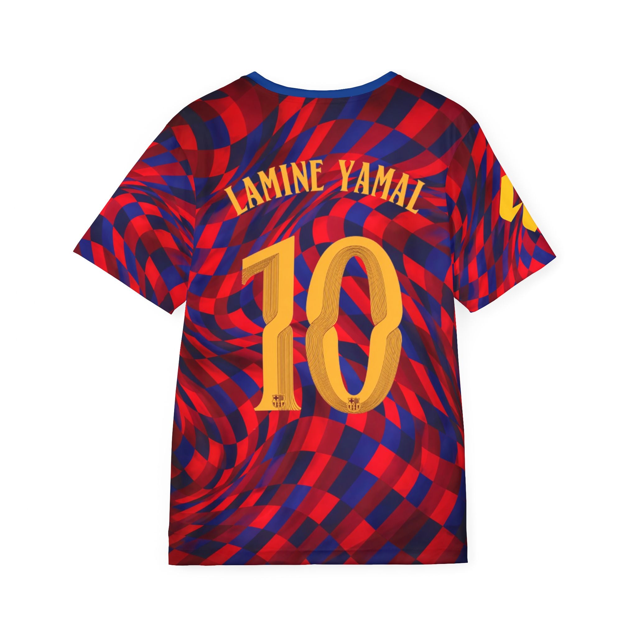 Mosaic Barcelona Soccer Jersey — Men's Athletic Team Shirt with Crest and Sponsor Logo