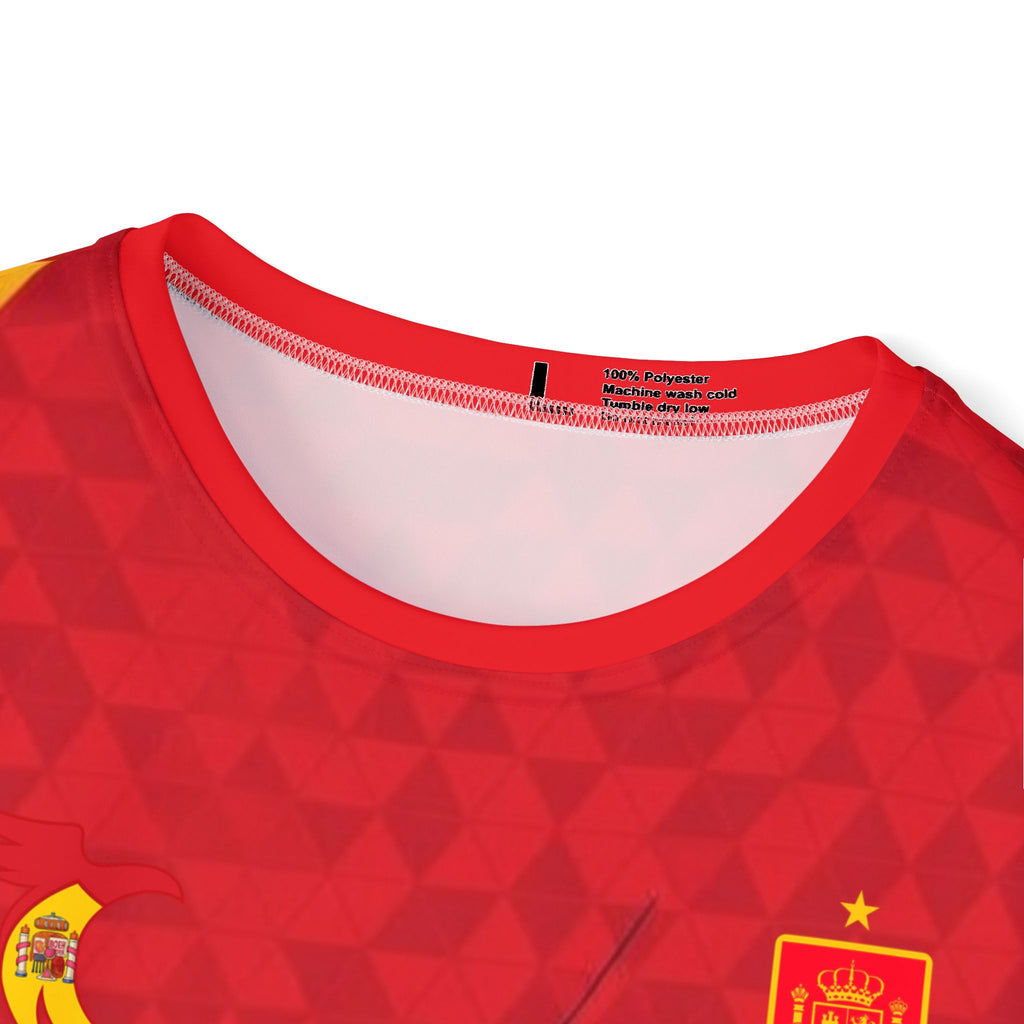 Men's Red Soccer Jersey — 'Pedri 20' All-Over Print Football Shirt