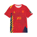 Men's Red Soccer Jersey — 'Pedri 20' All-Over Print Football Shirt