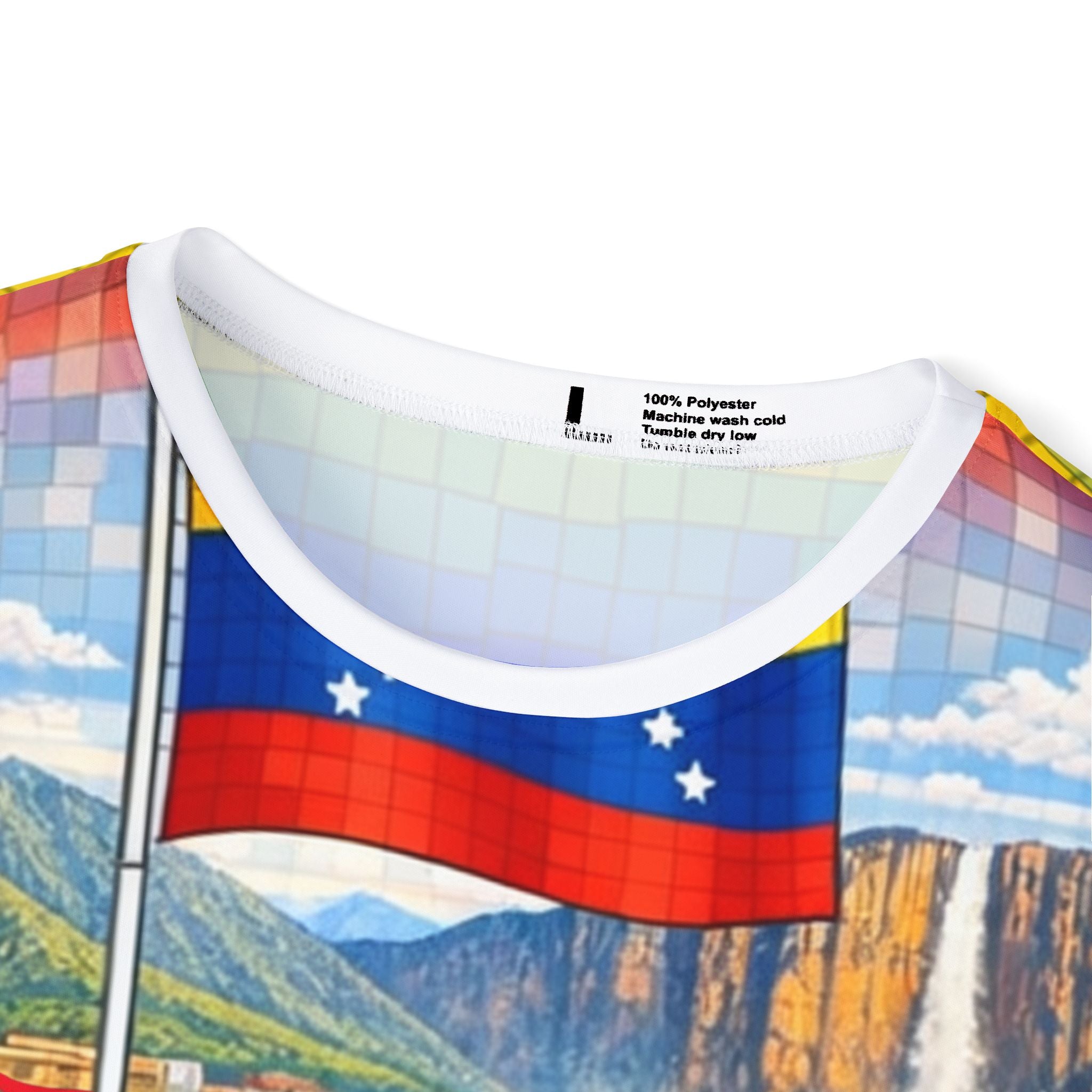 Soccer Mosaic Jersey — Brazilian Food & Festival Print All-Over Tee
