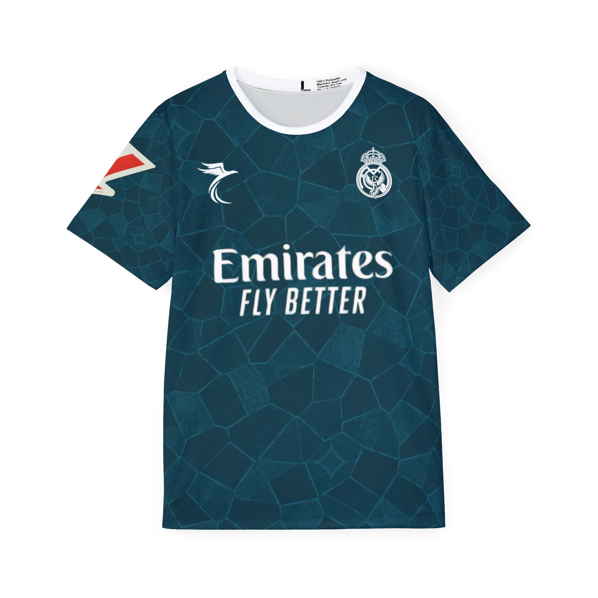 Soccer Jersey — Navy Mosaic Football Shirt with Number 7