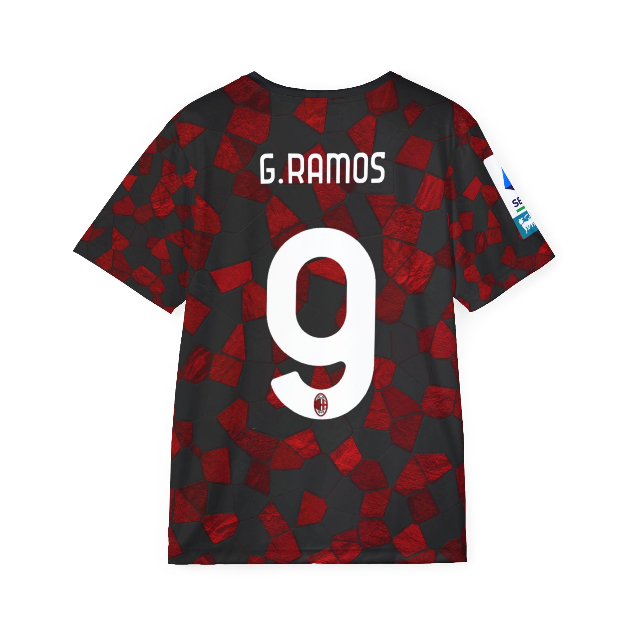 AC Milan Style Men's Soccer Jersey — G. Ramos #9 Emirates Fly Better