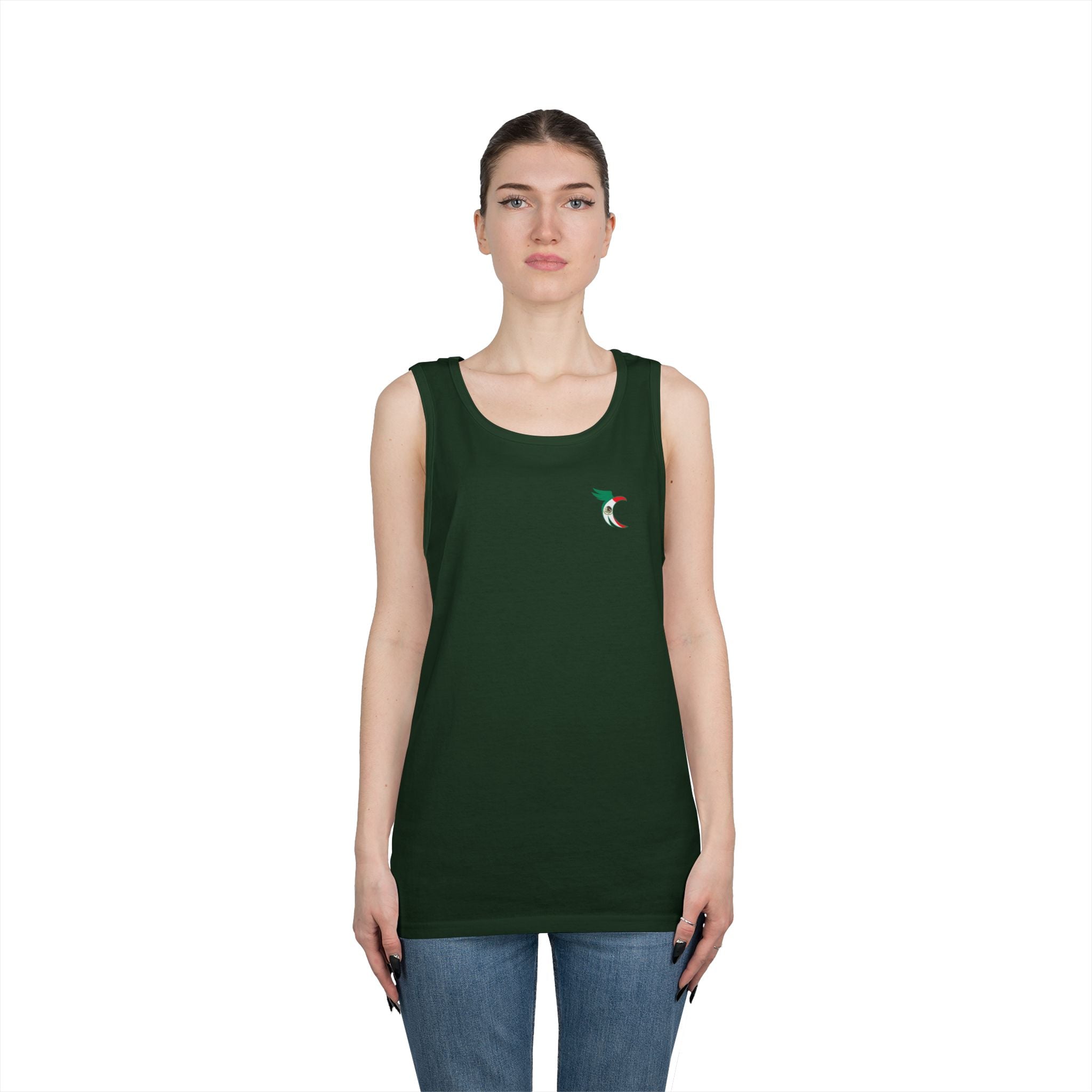 Mexico Crest Tank Top — Vintage Mexican Flag Eagle Graphic