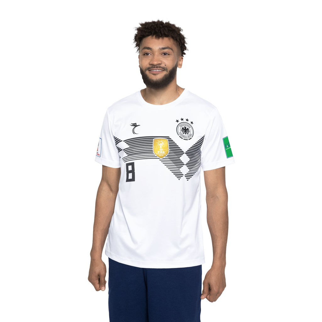 Kroos #8 Men’s Soccer Jersey — Germany White Replica Football Shirt