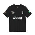 Black Juventus-Inspired Football Jersey T-Shirt