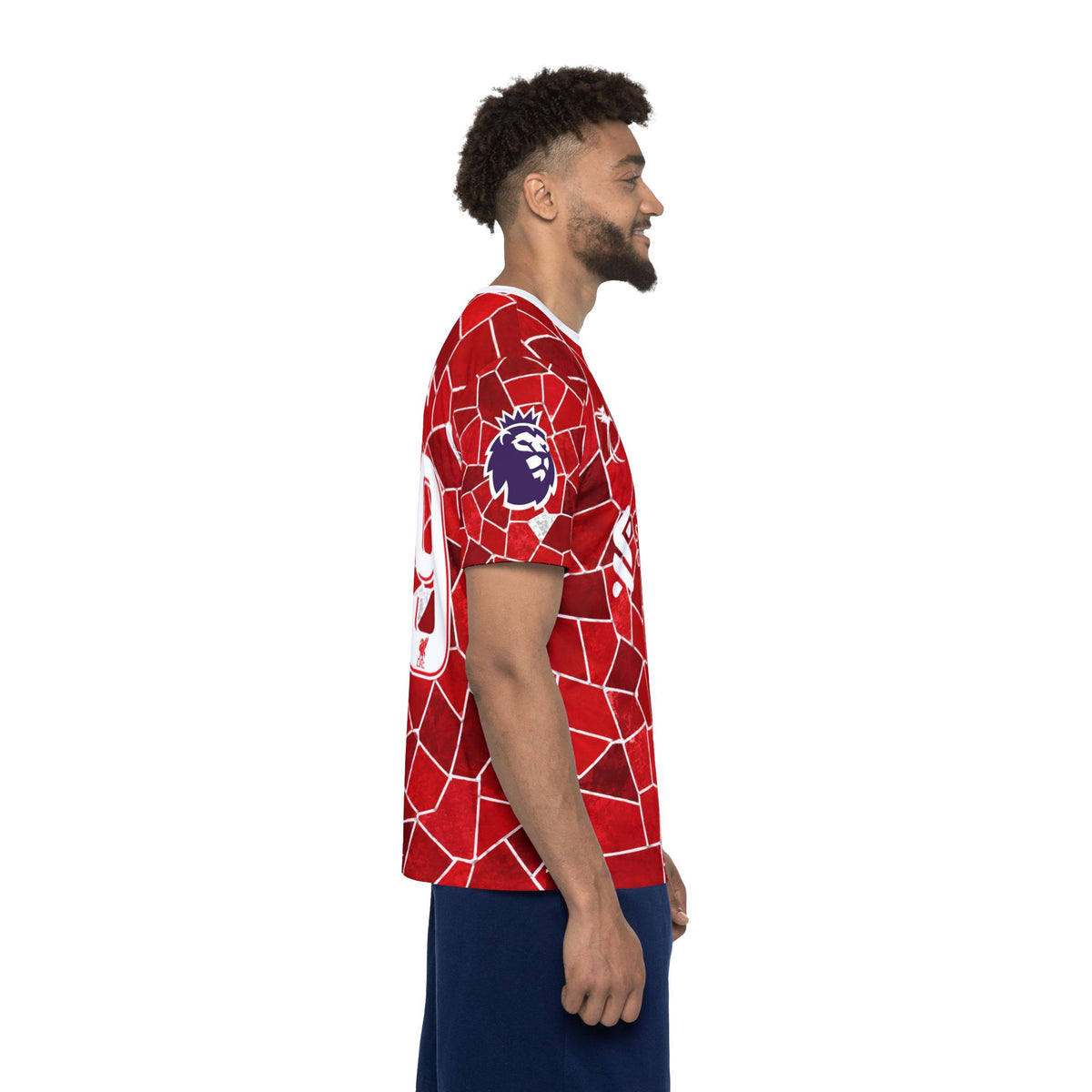 Liverpool Red Mosaic Soccer Jersey — Personalized Back Number 29 (Barcola)