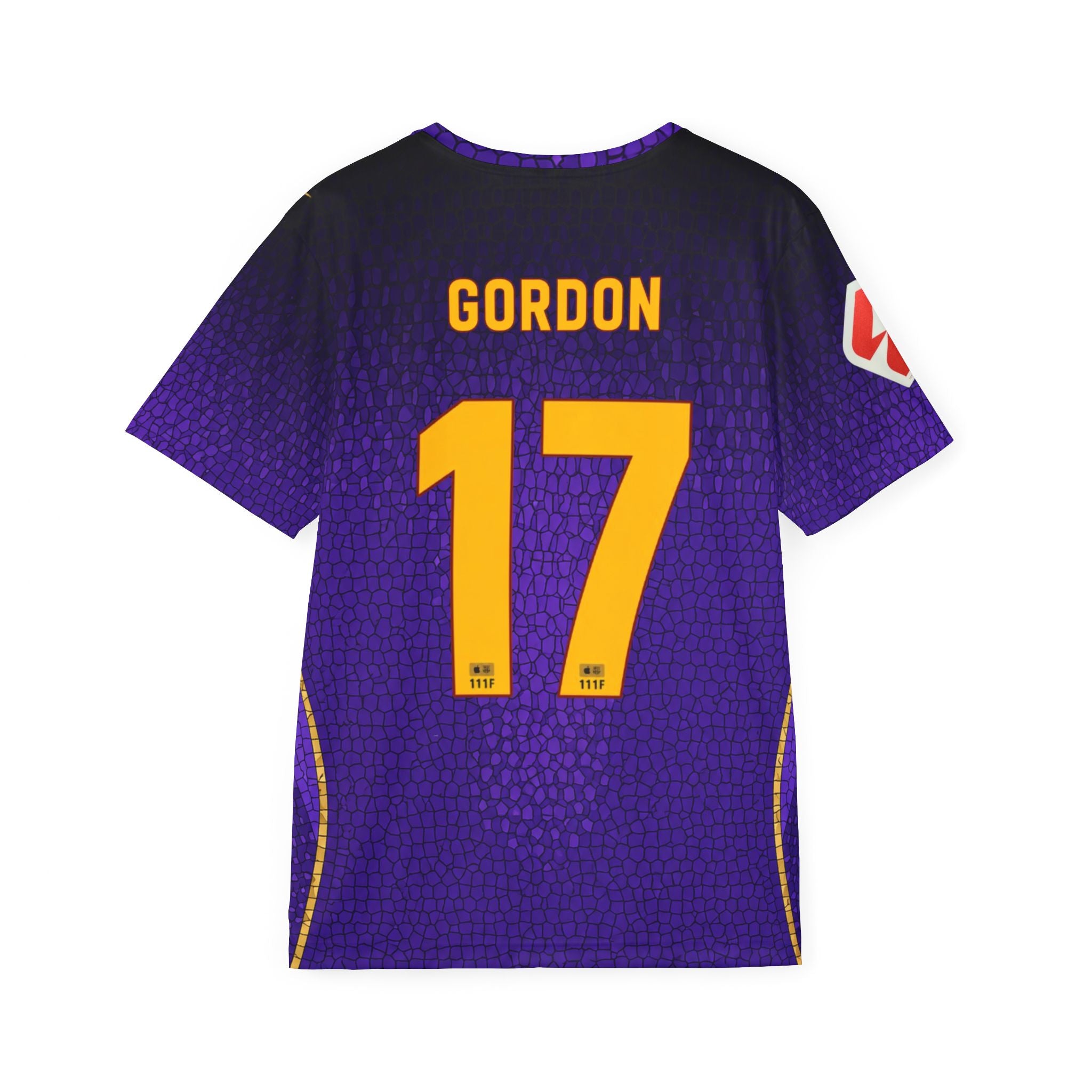 Purple Custom Sports Jersey — Personalized Number 17 "Gordon" Athletic Tee