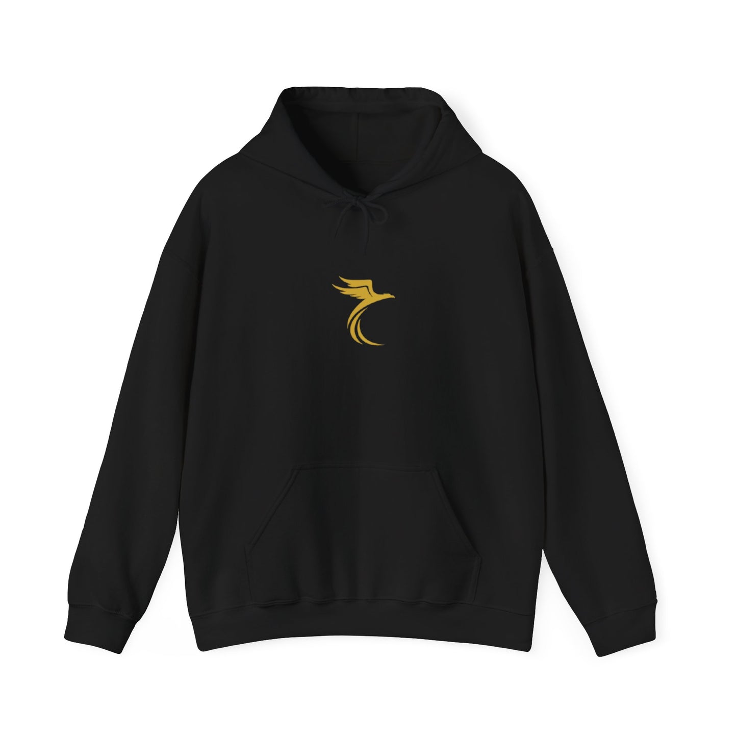 Rise Beyond Limits hoodie | Minimal gold crescent logo sweatshirt