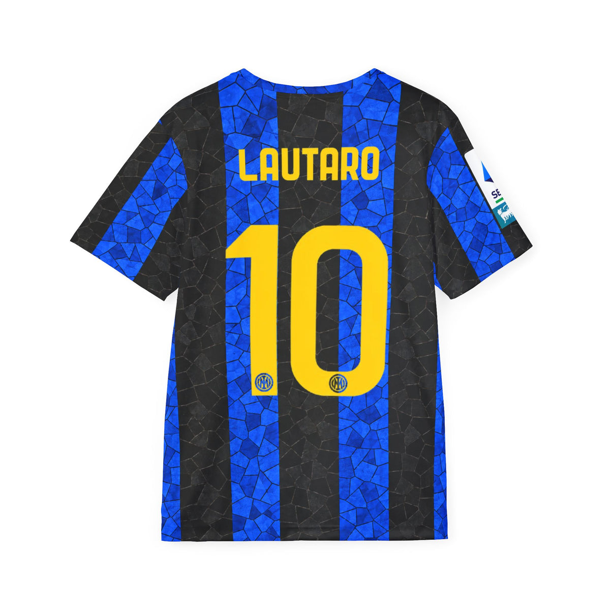 Men's Soccer Jersey — 'Lautaro 10' Blue Mosaic Fan Kit