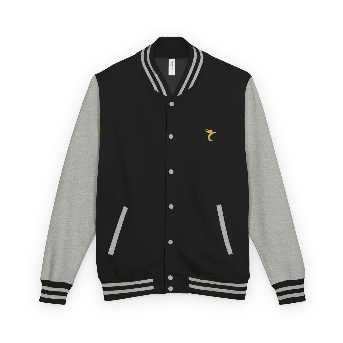 Gold Pheonix Embroidered Letterman Jacket