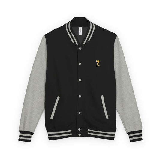 Gold Pheonix Embroidered Letterman Jacket
