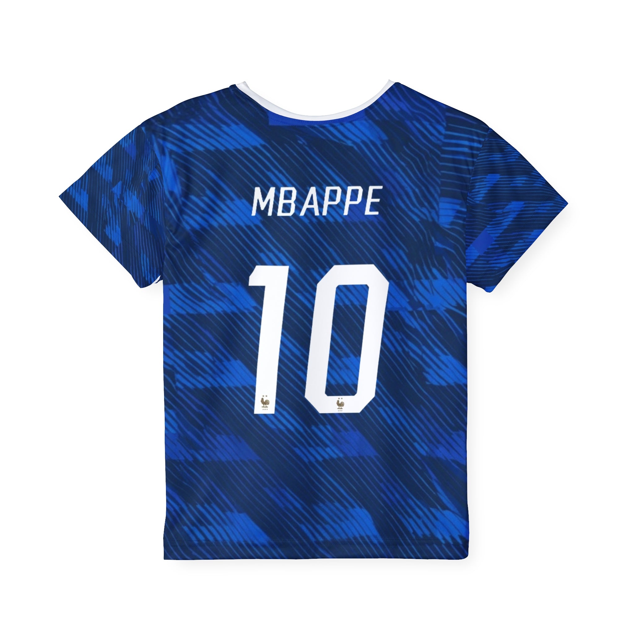Kids Soccer Jersey — Blue Mbappé #10 Youth Replica