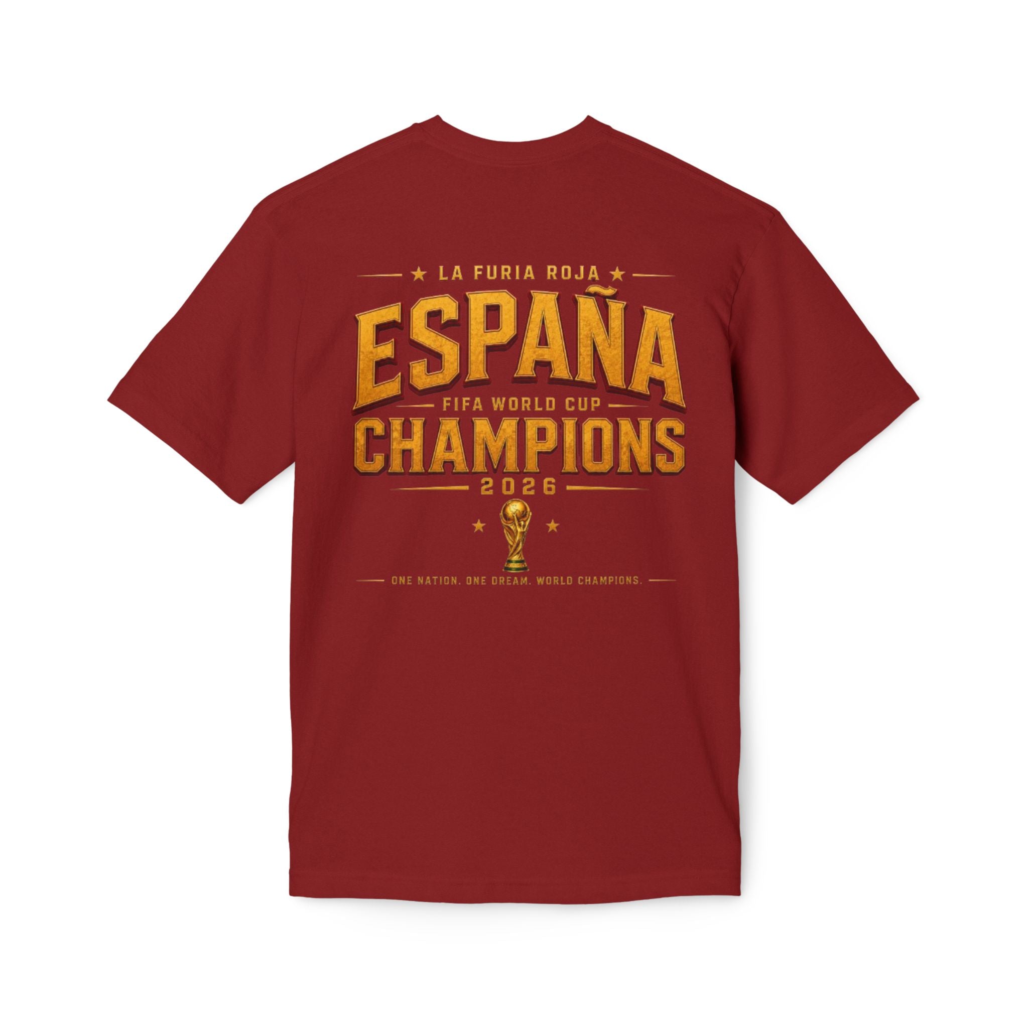 España Champions T-Shirt — La Furia Roja 2026 World Cup Victory Tee