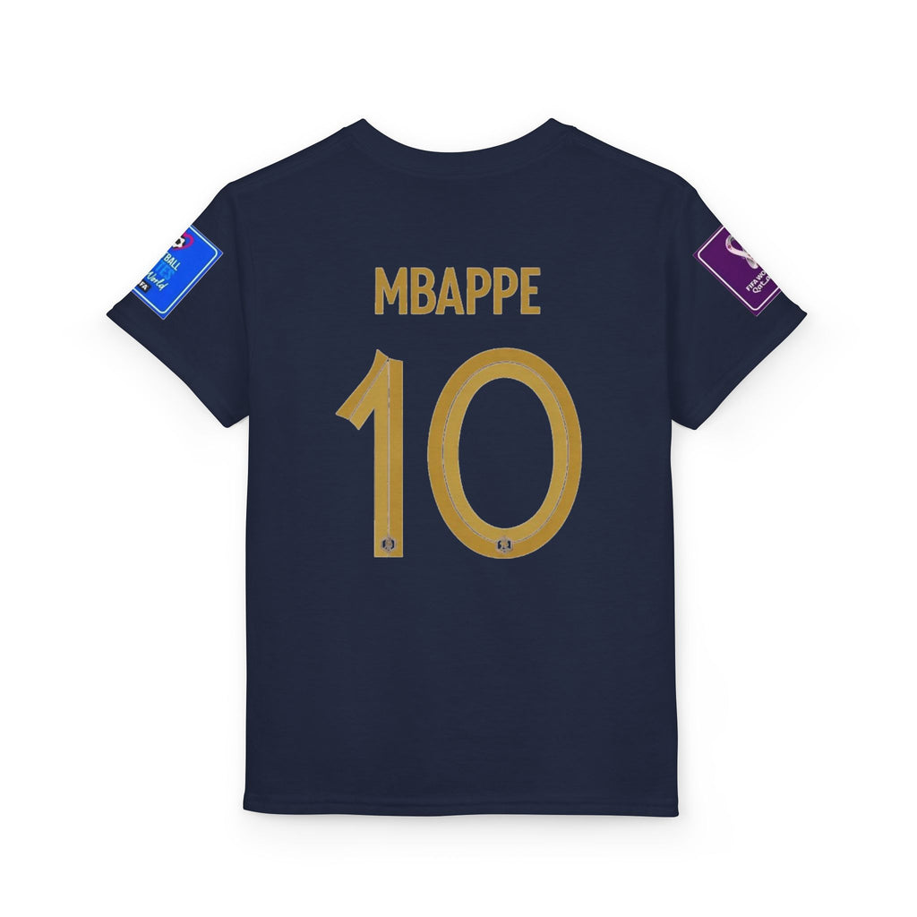 Mbappé #10 2022 Final Youth Soccer Jersey — France National Team White Tee