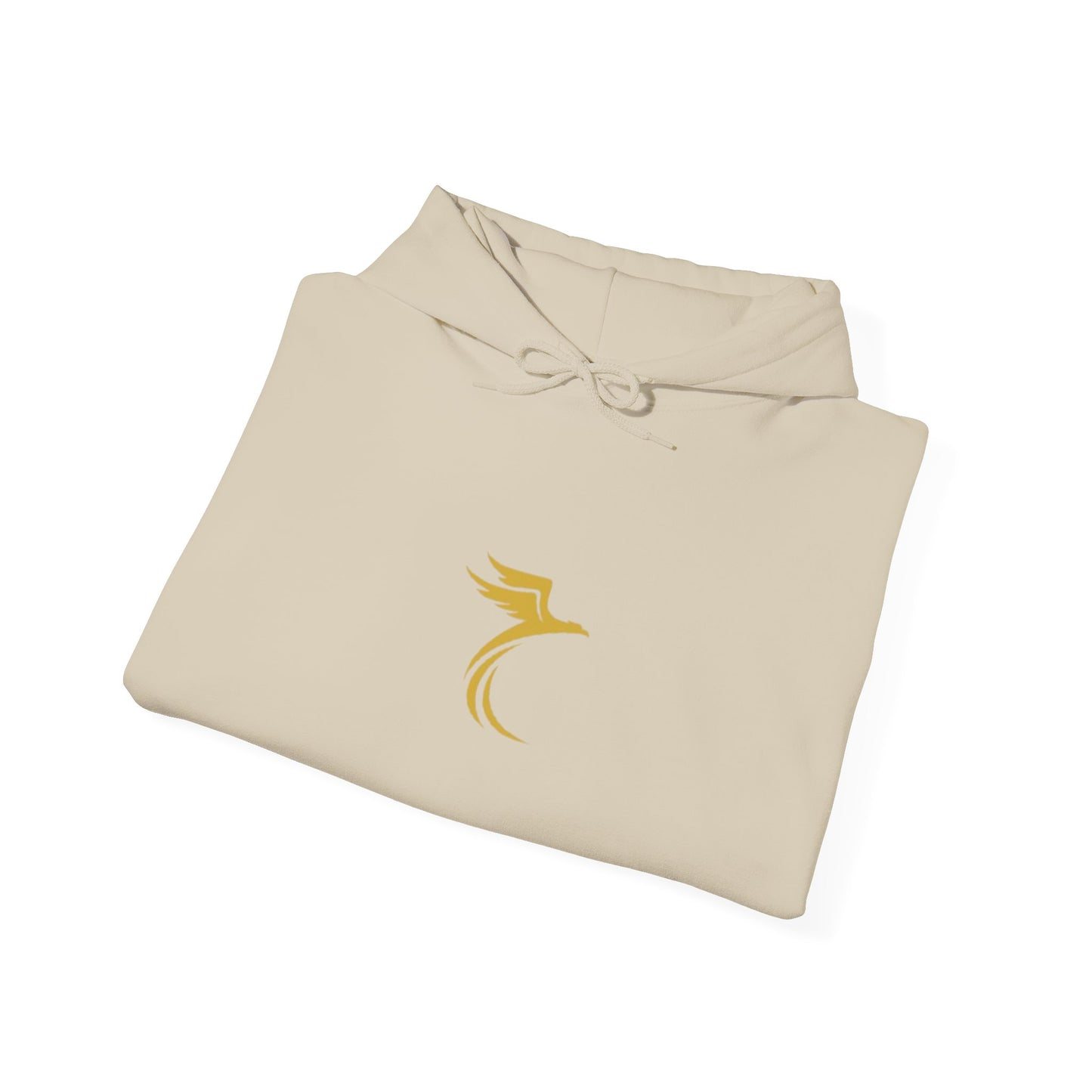 Rise Beyond Limits hoodie | Minimal gold crescent logo sweatshirt