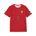Men's Red Sports Jersey with Moroccan Crest — Athletic Team Shirt
