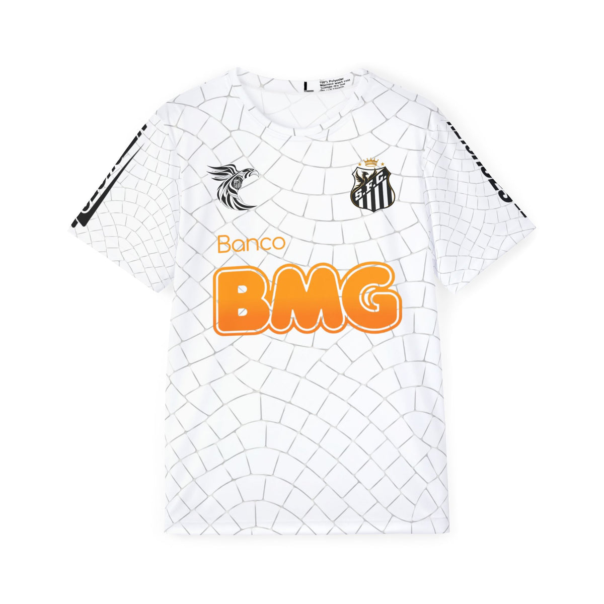 Men’s Sports Jersey — White Mosaic 2011 Santos Neymar Jr Kit