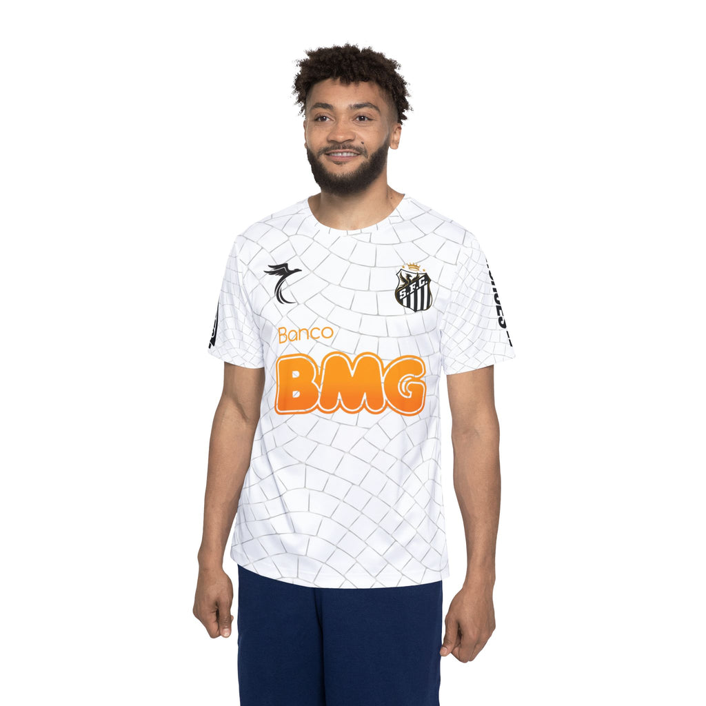 Men’s Sports Jersey — White Mosaic 2011 Santos Neymar Jr Kit