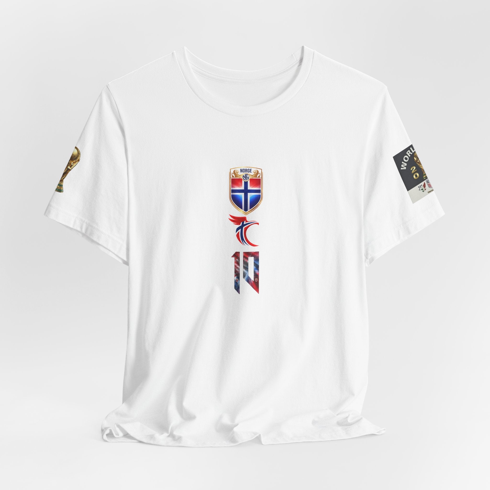 Norwegian Odegaard Jersey Tee — '10' Back Player Number Sports T‑Shirt