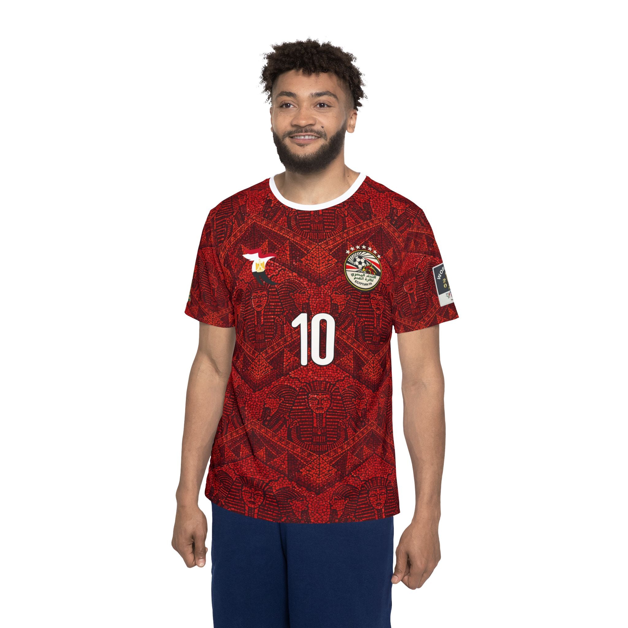 Salah #10 Red Pattern Men's Sports Jersey