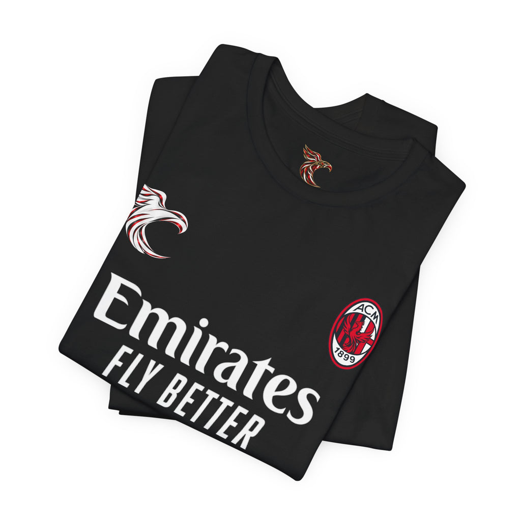 Emirates Fly Better Black Football Jersey T-Shirt