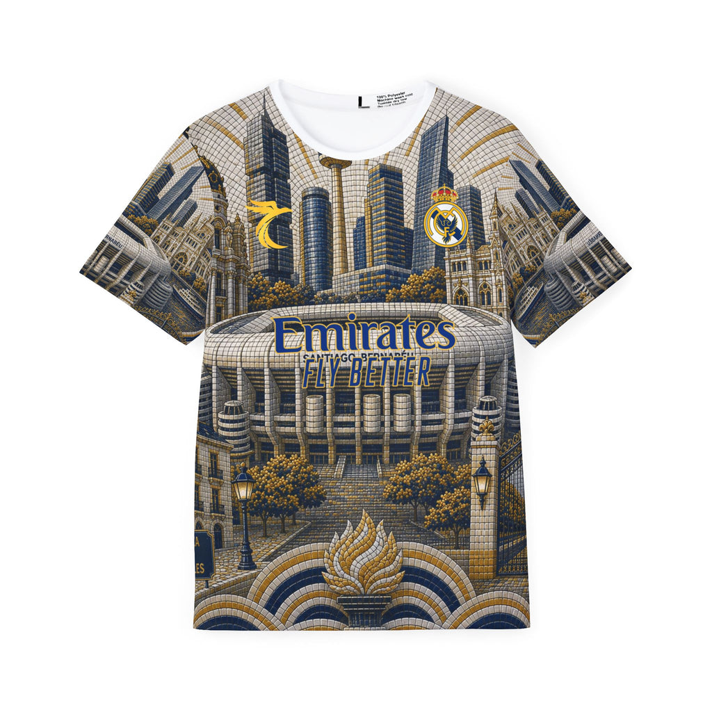 Real Madrid Bellingham #5 All-Over Print Men's Sports Jersey — Emirates Fly Better Stadium Design