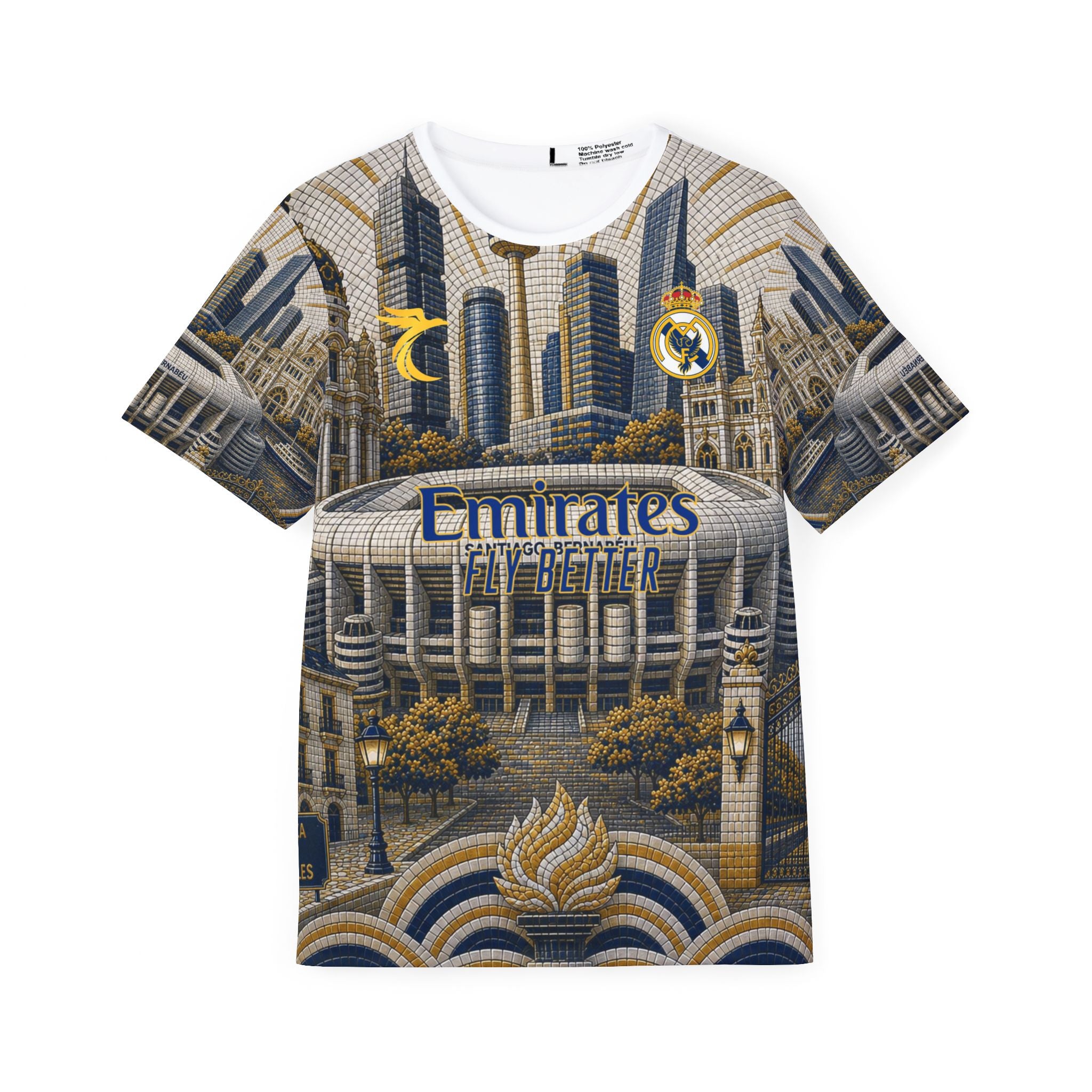 Real Madrid Bellingham #5 All-Over Print Men's Sports Jersey — Emirates Fly Better Stadium Design