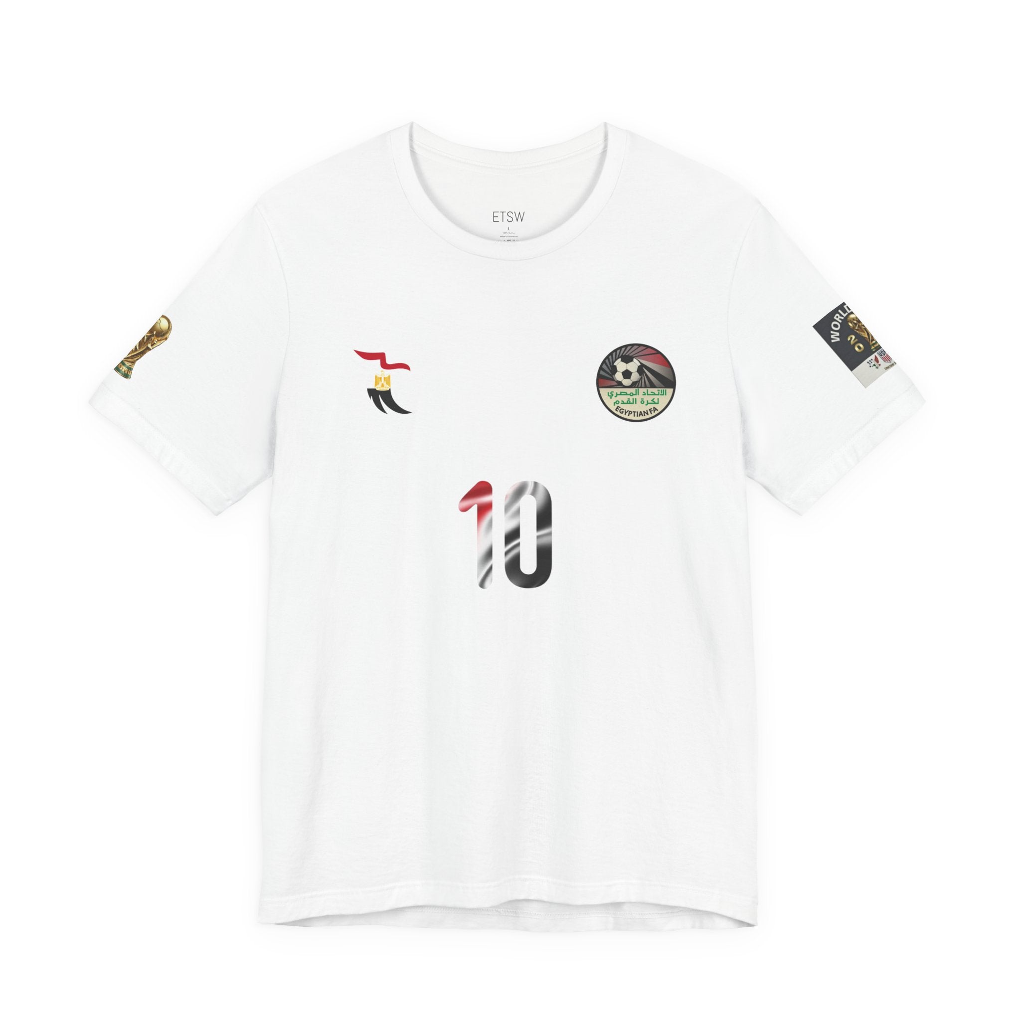 Salah #11 Egypt World Cup Soccer Jersey Tee | Football Number Back Print