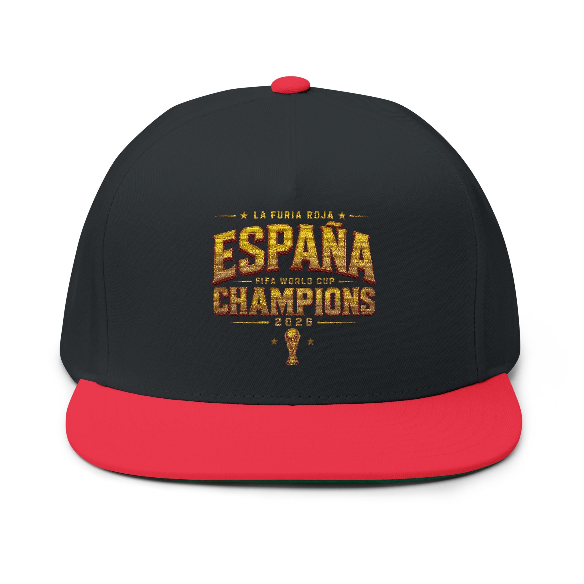 España Champions Flat Bill Cap — Embroidered World Cup Soccer Hat