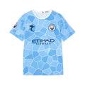 Erling Haaland Soccer Jersey — Light Blue Mosaic Football Shirt (Etihad Style)