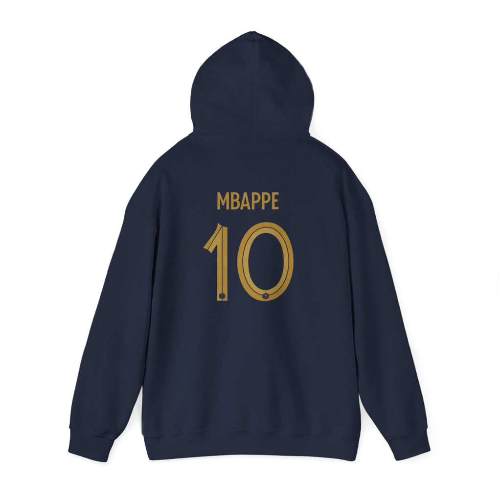 Mbappe #10 2022 Jersey Hoodie — Minimal Rooster Chest Emblem & Back Jersey Print